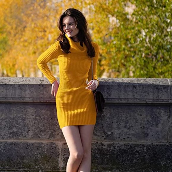 Ribbed Knit Bodycon Sweater Dress